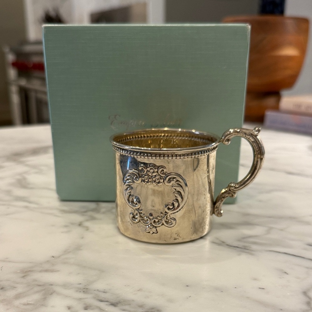 Empire Silver Sterling Silver Baby Cup w/ Handle.